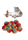 BFS  3lü Gökkuşağı Sünger Kedi Köpek Çiğneme Oyun Topu 4,2 cm