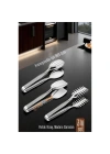 BFS 3’lü İnox Çelik Mutfak Maşa Seti - Makarna Pasta Salata Çok Amaçlı Maşa 3 lü SET