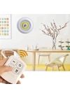BFS  3lü Uzaktan Kumandalı Pilli Yapışkanlı Kablosuz Led Spot Lambalar