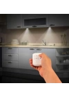 BFS  3lü Uzaktan Kumandalı Pilli Yapışkanlı Kablosuz Led Spot Lambalar