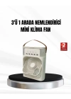 BFS 3’ü 1 Arada Mini Klima Fan USB Şarjlı, 7 Renk Gece Lambalı ve Nemlendirici