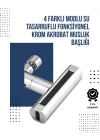 BFS 4 Modlu Musluk Başlığı | Şelale, Yağmur, Sprey, Köpük Akışı | Yüksek Basınç Performansı | Modern Tasarım