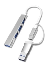BFS  4 Portlu Bağlantı İstasyonu Ultra İnce USB Bölücü TYPE-C tipi Çoklu Arayüz Adaptörü Multi Usb Çoklayıcı