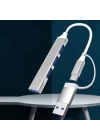 BFS  4 Portlu Bağlantı İstasyonu Ultra İnce USB Bölücü TYPE-C tipi Çoklu Arayüz Adaptörü Multi Usb Çoklayıcı