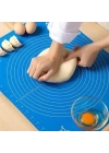 BFS  40*50 cm Silikon Ölçekli Kullanımı Kolay Hamur Açma Matı Ekmek Mantı Makarna Hamuru Yoğurma