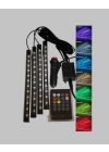 BFS 48 LED Araç İçi RGB Şerit Aydınlatma Müzik Senkron USB Kumandalı Set