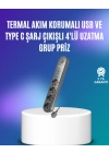 BFS 4’lü Çoklu Priz 2 USB Type-C Girişli Akım Korumalı Siyah