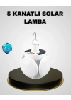 BFS 5 Kanatlı Solar Kamp Lambası – USB Şarjlı, Taşınabilir, IP65 Su Geçirmez Bahçe Lambası