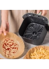 BFS  50 Adet 20 cm Air Fryer Pişirme Kağıdı Tek Kullanımlık Yağ Geçirmez Yuvarlak Tabak Model PVC
