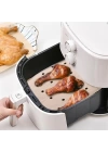 BFS 50 Adet Air Fryer Pişirme Kağıdı Tek Kullanımlık Hava Fritöz Yapışmaz Yağlı Kağıt Delikli Model