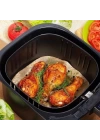 BFS 50 Adet Air Fryer Pişirme Kağıdı Tek Kullanımlık Hava Fritöz Yapışmaz Yağlı Kağıt Delikli Model