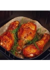 BFS 50 Adet Air Fryer Pişirme Kağıdı Tek Kullanımlık Yağ Su Geçirmez Yapışmaz Deliksiz Düz Kare Model