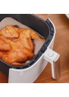 BFS 50 Adet Air Fryer Pişirme Kağıdı Tek Kullanımlık Yağ Su Geçirmez Yapışmaz Deliksiz Düz Kare Model
