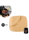 BFS 50 Adet Air Fryer Pişirme Kağıdı Tek Kullanımlık Yağ Su Geçirmez Yapışmaz Deliksiz Düz Kare Model