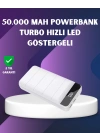 BFS 50000mAh Yüksek Kapasiteli Powerbank Hızlı Şarj ve LED Ekranlı