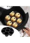 BFS  7 Gözlü Silikon Çok Amaçlı Airfryer Muffin Cupcake Kek ve Çörek Pişirme Kalıbı