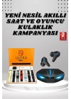 BFS 7 Kordonlu Akıllı Saat Ve Oyuncu Kulaklığı ANC Özelliği Kulak İçi Mikrofonlu Sesli Görüşme