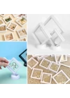 BFS  7x7 cm Standlı 3D Takı Ziynet Hatıra Koleksiyon Saklama Kutusu Şeffaf Film Çerçevesi
