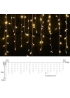 BFS  8 Fonksiyonlu 16 Saçaklı Perde Led 3 x 1 (Günışığı)