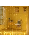 BFS  8 Fonksiyonlu 200 Led 10 Saçak Şerit Led 2x2 Perde İp Led  (Gün Işığı)
