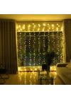 BFS  8 Fonksiyonlu 200 Led 10 Saçak Şerit Led 2x2 Perde İp Led  (Gün Işığı)