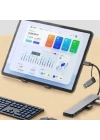 BFS  8 in 1 Usb Çevirici Notebook Macbook Type-C Uyumlu Görüntü Aktarıcı Hub