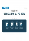 BFS A6Q 22.5W Usb 3.0 ve 20W Type-C Çıkışlı 10.000 mAh PD Powerbank - Siyah