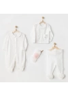 BFS     AC24501 Petit Love Newborn Tüllü 4 Parça Set Ekru