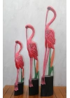 BFS Ahşap 3lü Flamingo Seti