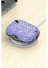 BFS  Airpods 2 (2.nesil) Bright Simli Airpods Kapak - Derin Mor