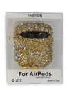 BFS Airpods 2 (2.nesil) Mira Taşlı Kılıf - Gold