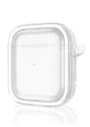 BFS Airpods 4 (4.nesil) Shiny Şeffaf Kılıf - Beyaz