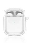 BFS Airpods 4 (4.nesil) Shiny Şeffaf Kılıf - Beyaz
