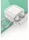 BFS Airpods 4 (4.nesil) Shiny Şeffaf Kılıf - Beyaz