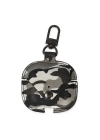 BFS Airpods Pro 2 (2.nesil) Çanta Kamuflaj Deri Kılıf - Gri