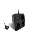 BFS Akım Korumalı Anahtarlı Priz - 3x Priz - 2x Usb - 2x Type-c - 2 Mt Kablo Hızlı Şarj Özellikli Siyah