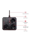 BFS Akım Korumalı Anahtarlı Priz - 3x Priz - 2x Usb - 2x Type-c - 2 Mt Kablo Hızlı Şarj Özellikli Siyah