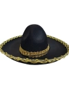 BFS   Altın Renk Şeritli Meksika Mariachi Latin Şapkası 55 cm Çocuk