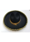 BFS   Altın Renk Şeritli Meksika Mariachi Latin Şapkası 55 cm Çocuk