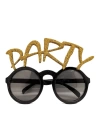 BFS  Altın Simli Party Yazılı Parti Gözlüğü Show 15x7 cm