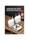 BFS  Amerikan Fişi Dönüştürücü - Amerikan Priz Adaptörü 3 ADET