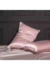BFS Antibakteriyel Terletmeyen İpek Saten Yastık Kılıfı 2li 50x70 Pembe