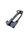 BFS Antika Tarz Dekoratif Pirinç Anahtar Kapı Tokmağı, Taktak - 170x60mm, Oksit