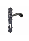 BFS Antika Tarz Dekoratif Pirinç Okyanus Yale Kapı Kolu - 230x46 Mm, Oksit