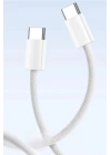 BFS  Apple 15/15 Pro Type-C to Type-C Hasır Örgü Hızlı Şarj Kablosu (1m)