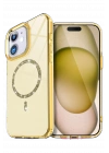 BFS  Apple iPhone 11 Live Diamond Magsafe Kapak - Sarı