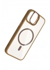 BFS Apple iPhone 11 Remim Lensli Magsafe Standlı Kapak - Kahverengi