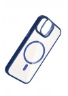 BFS Apple iPhone 11 Remim Lensli Magsafe Standlı Kapak - Lacivert