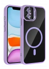 BFS  Apple iPhone 11 Remim Lensli Magsafe Standlı Kapak - Lila