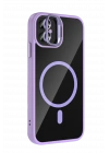 BFS  Apple iPhone 11 Remim Lensli Magsafe Standlı Kapak - Lila
